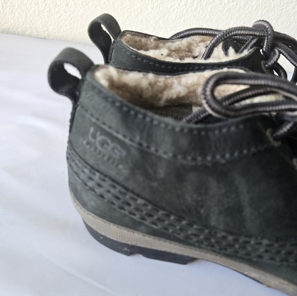 Ugg Australia Magpie Waterproof Ankle Duck Boots Black Nubuck Leather Size 6 - Picture 6 of 15